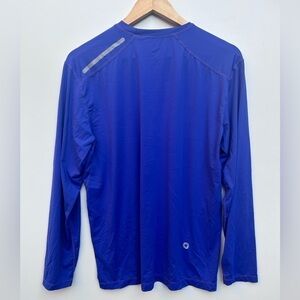 BLOQUV MEN'S LONG SLEEVE BLUE JET TEE size medium